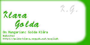 klara golda business card