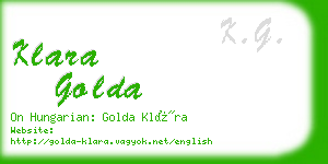 klara golda business card